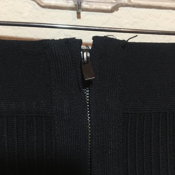 Black Bandage Zip Up Mini Skirt - Picture 8 of 8